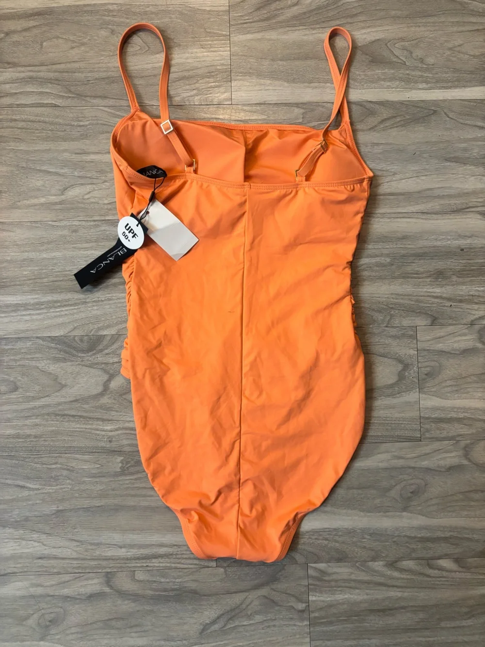 La Blanca Sunset Orange Ruched One-Piece Swimsuit